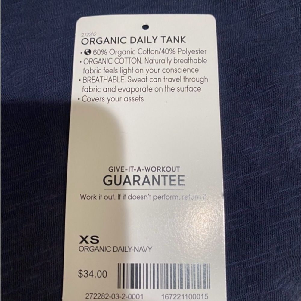 Navy Athleta Organic Daily Tank - Picture 4 of 5